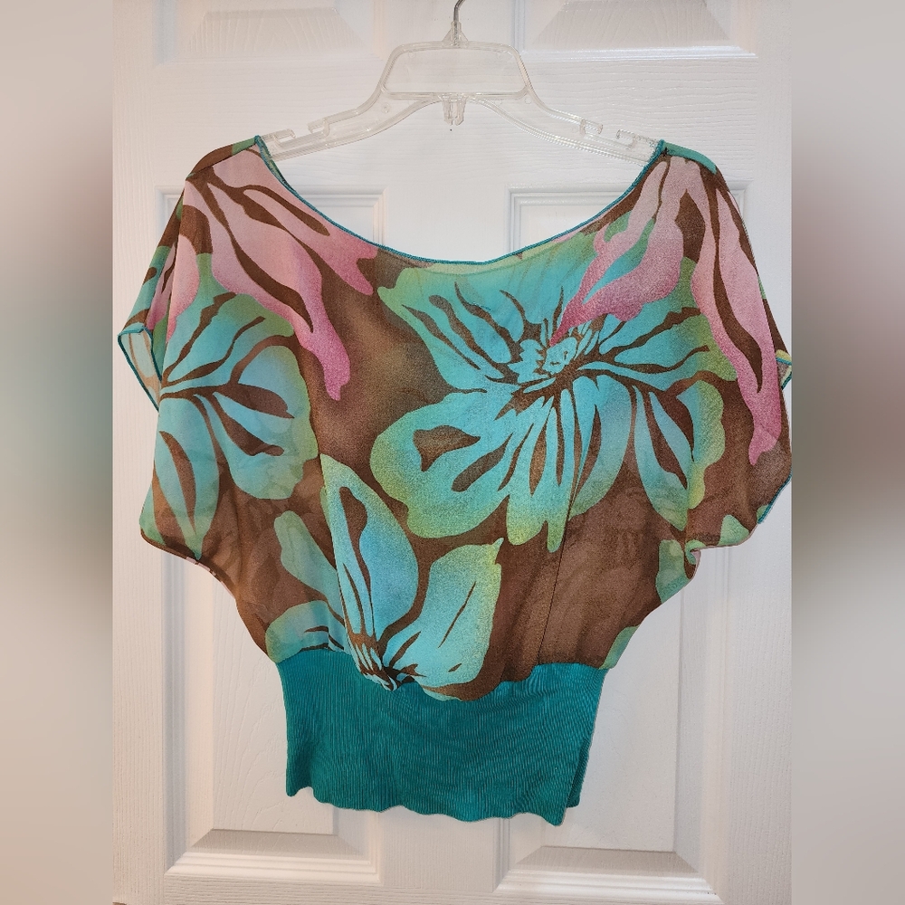 Floral Chiffon Women's Top